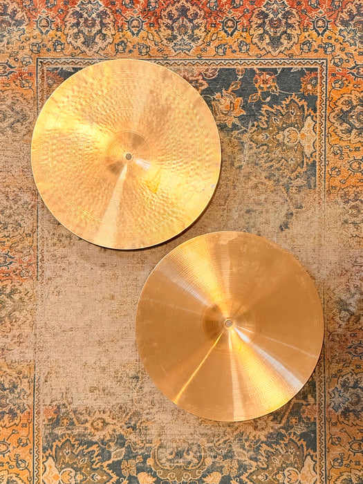 1960s Vintage Zildjian 15” EARLY New Beat Hihats THIN LIGHT COMPLEX! 966 1370 g CLEAN