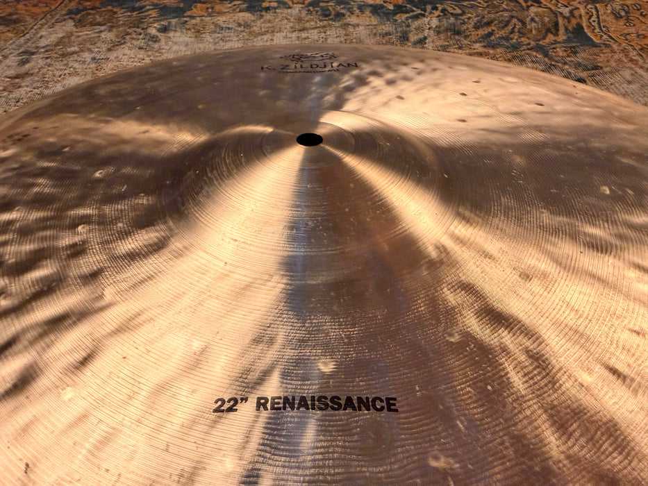 Zildjian K Constantinople Renaissance Ride 22” IMMACULATE Condition! PERFECT! 2576 g LIGHT AIRY