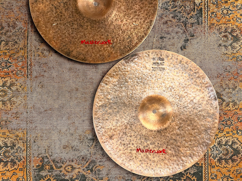 DARK DRY MASTERWORK 16” PAPERTHIN Hihats w JINGLES 997 1082 g Unlathed TURK!