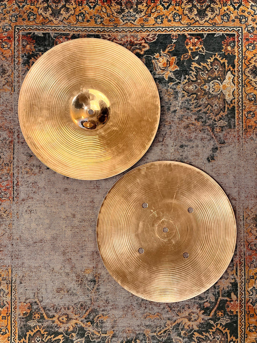 RARE Vintage VINNIE 1970s A & CIE Zildjian EARLY QUICK BEAT 14” Hihats 1180 1330 g CLEAN BRILLIANT