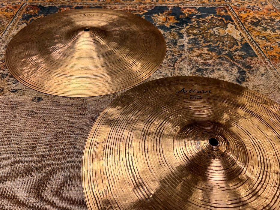 DRY COMPLEX THIN Sabian ARTISAN ELITE Hihats 14” 821 1228 g IMMACULATE Why Pay $780!!