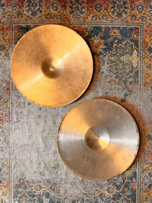 Vintage Zildjian 1960s New Beat Hihats 14” Only 825 1276 g Light SMOOTH Tone! EARLY NEW BEATS