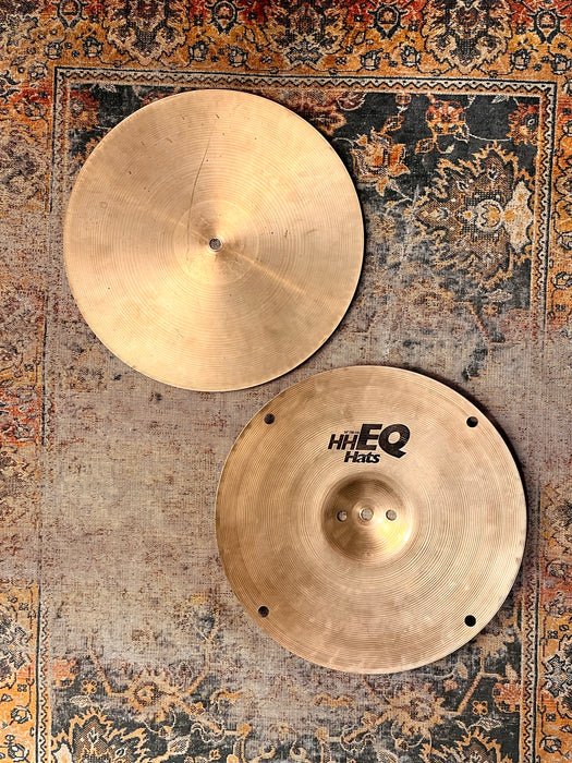 RARE Sabian EQ Hihats 14” FLAT TOP 1320 1374 g HH AA VERY TIGHT Focused + Shimmer