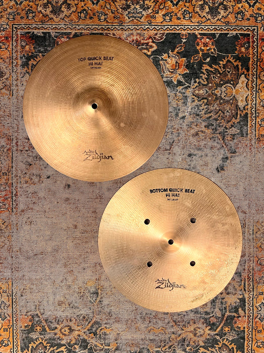 Zildjian QUICK BEAT 14” Hihats 1164 1510 g CRISP Tight DRY! Amazing Sounding Pair! Vinnie Colauita!