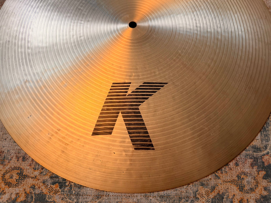 Zildjian K Flat Ride Sizzle 20” SUPER CLEAN! Tight FOCUSED CHIME LIKE Pin-Point Definition 2570 g