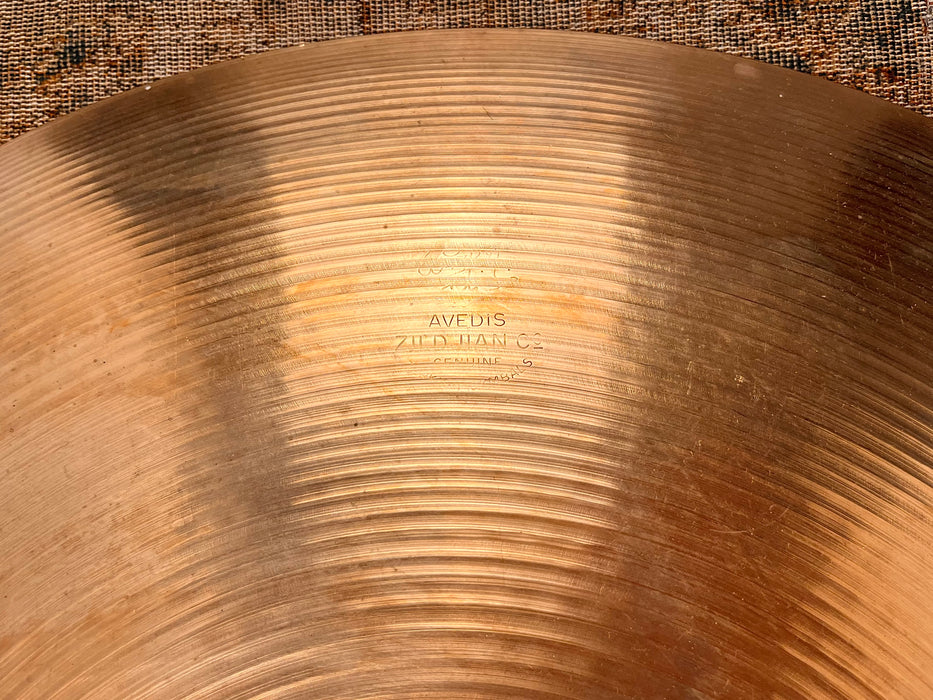Rare Thin Vintage 1960s Zildjian CRASH 20” 1994 g LIGHT COMPLEX RIDE g Amazing! Steep Profile!