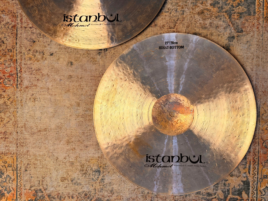 RARE Dark Complex HUGE ISTANBUL MEHMET 15” MC JAZZ Hihats Perfect! 1114 1334 g ONLY PAIR I’ve Seen