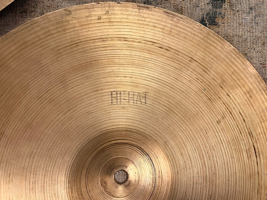 Insanely Great Vintage Zildjian 1950s Paper Thin 14” Hihats 716 762 g ULTRA LIGHT WHISPY