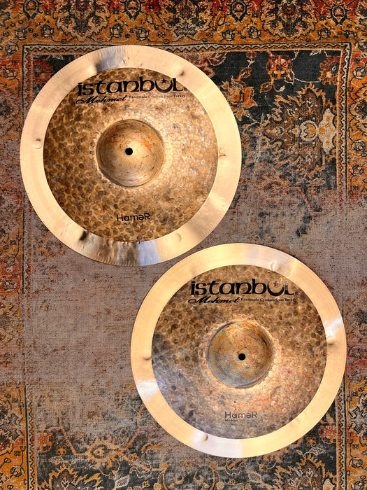 Massive Dark Huge DUO ISTANBUL Mehmet Hamer Hihats 16” 1227 1388 g PERFECT! Don’t Pay $680!