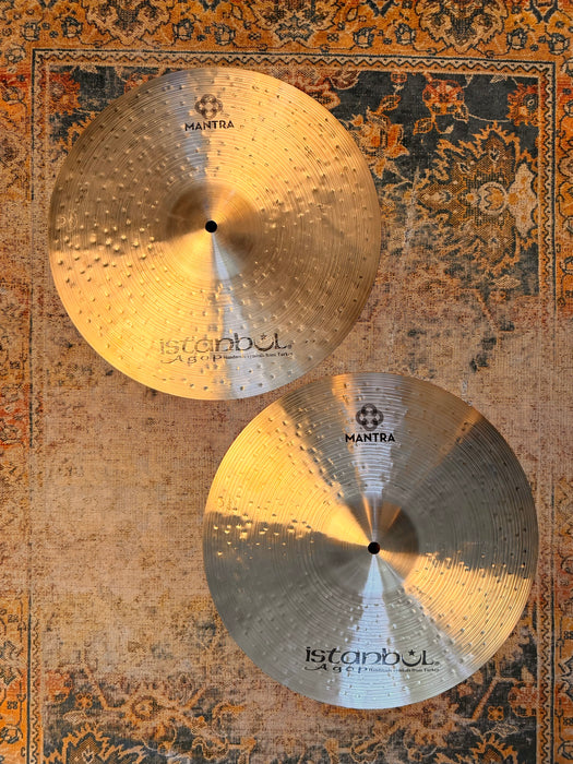 Istanbul AGOP MANTRA 15” Hihats IMMACULATE Shape! COMPLEX Light 15s”! 972 1154 g Harder To Find!