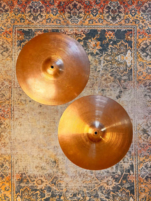 SUPER THIN Vintage PAISTE ENGRAVED 404 14” Hihats ONLY 692 670 g LIGHT AIRY WHISPY