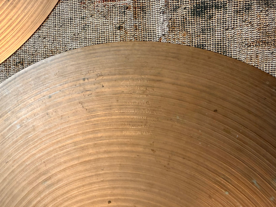 1960s Vintage Zildjian 14” Hihats PAPER THIN 722 948 g AMAZING PAIR! Light Complex Hand Hammered