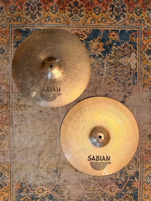 RARE Early Sabian HH HAND HAMMERED Hihats 14” 970 1270 g CANADIAN K Vibe! BRILLIANT ULTRA DARK CRISP!