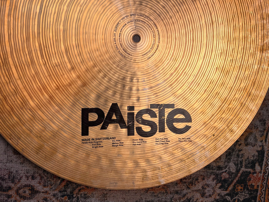 PAISTE Signature 20” FLAT RIDE 2454 g MELLOW! Clean Smooth Glassy Controlled Definition! RARE