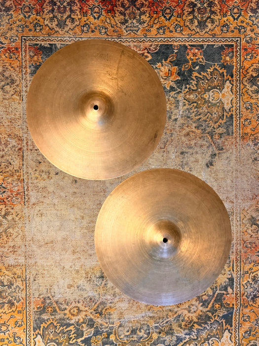 Vintage Zildjian 1960s PAPER THIN 15” Hihats 997 1076 g Gorgeous LIGHT AIRY VERY DRY Tone! RINGO 15s!