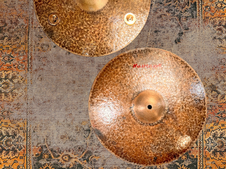 DARK DRY MASTERWORK 16” PAPERTHIN Hihats w JINGLES 997 1082 g Unlathed TURK!