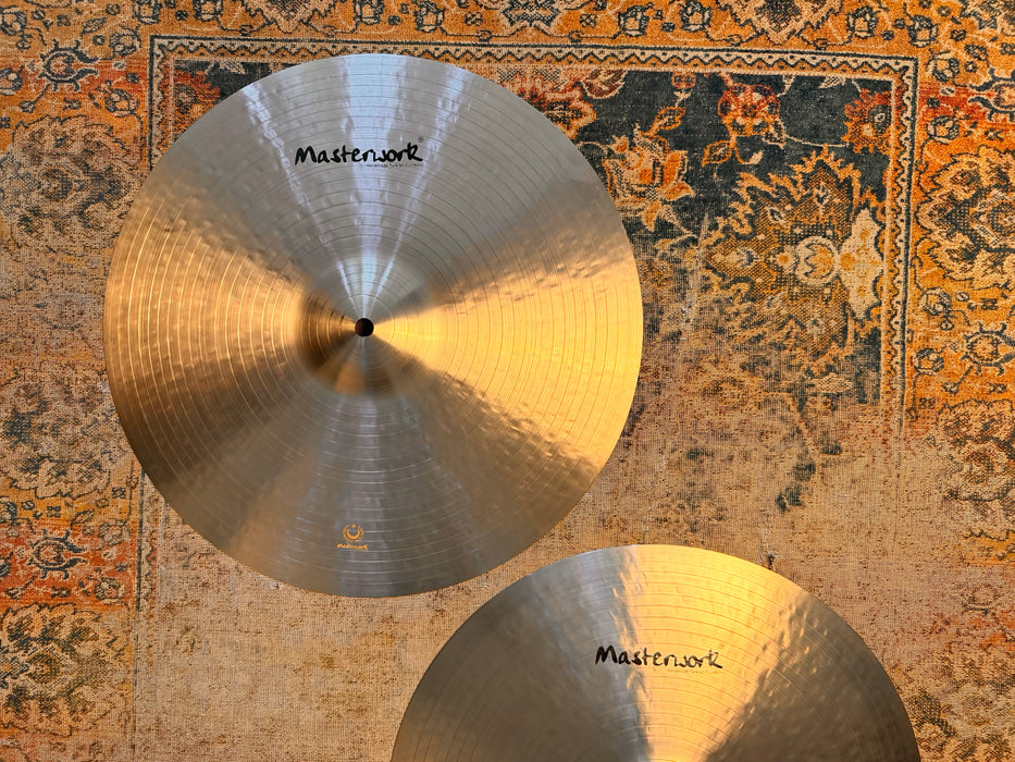 RARE GIANT MASTERWORK JAZZ MASTER 17" PAPER-THIN Hihats 1032 1128 g HUGE Crashable