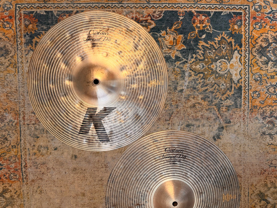 Zildjian K Custom SPECIAL DRY Hihats 14” IMMACULATE! DRY & CRISP Sounding! 936 1378 g Don’t Pay $700!