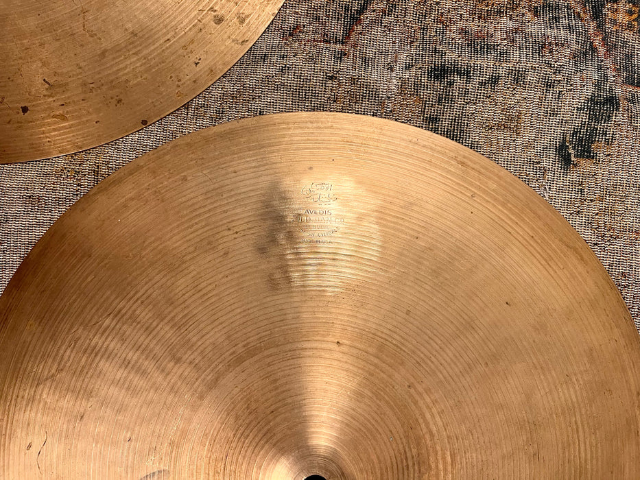 1960s Vintage Zildjian 14” Hihats 816 898 g RINGO Light Whipsy Classic 60s TONE! Complex!