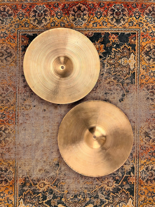 Vintage Zildjian 1960s New Beat Hihats 14s” LIGHT 806 1304 g THIN DRY Complex! EARLY NB!