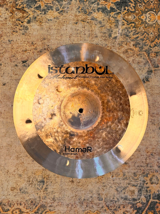 DARK 1/2 LATHE ISTANBUL Mehmet Hamer 16” SPLIT CRASH 914 g PERFECT Turk Traditional