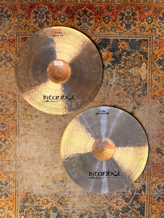 RARE Dark Complex HUGE ISTANBUL MEHMET 15” MC JAZZ Hihats Perfect! 1114 1334 g ONLY PAIR I’ve Seen