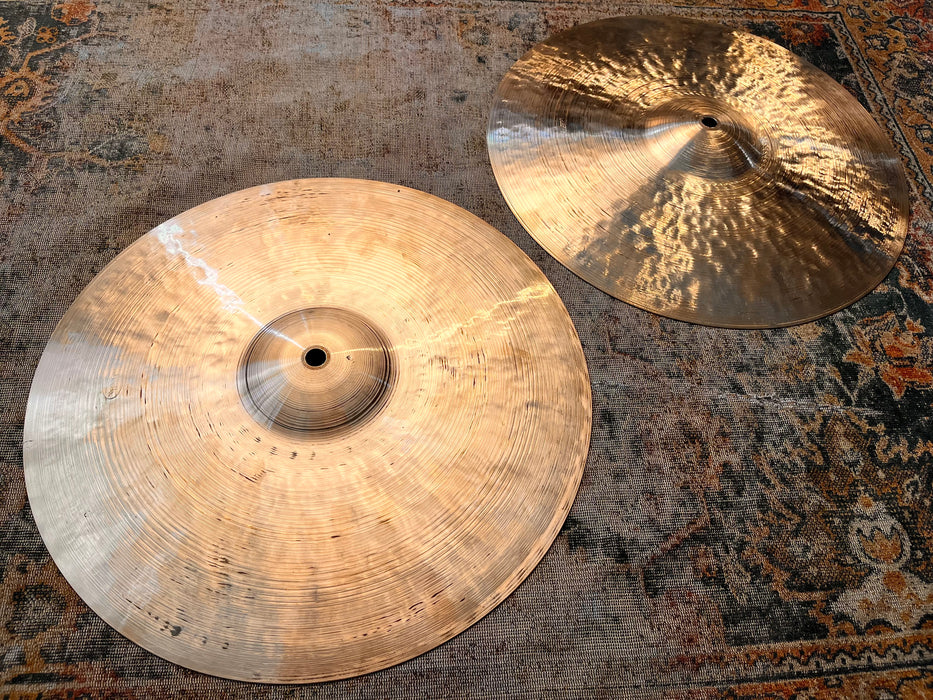 FUNCH Old K CLONE Hihats 14” TYPE III a 958 1155 g MINT! Hand Hammered COMPLEX! Golden