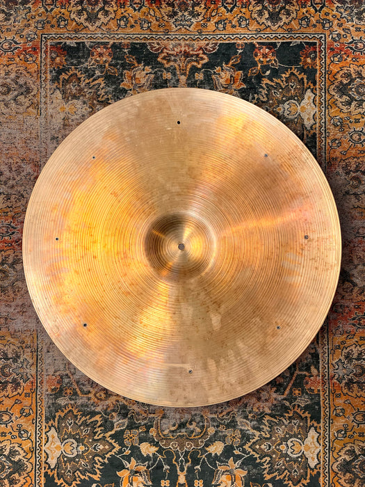 HUGE 2 FOOT VINTAGE Zildjian 24” LIGHT Ride Sizzle 3976 g Great Stick + Shimmering