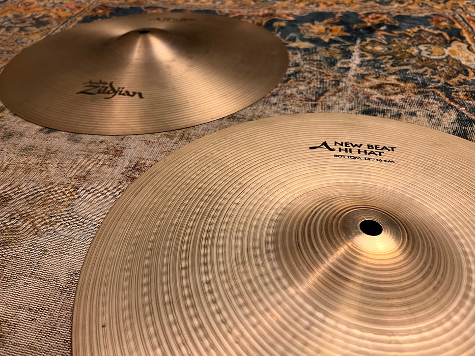 CLEAN CRISP SEMI-DARK Zildjian 14” NEW BEAT Hihats 1056 1442 g