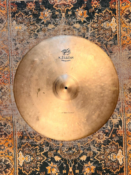 Rare Adam Nussbaum SIGNED Zildjian K CONSTANTINOPLE RENAISSANCE 22” Ride 2622 g 1st Ones!
