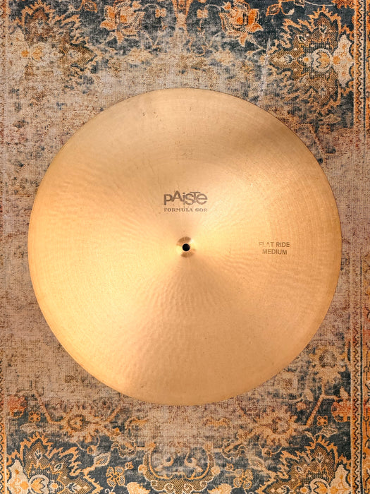 VINTAGE Paiste 602 FLAT RIDE 20” Medium ICONIC Controlled Mellow Incredible Definition! Black Label 2398 g