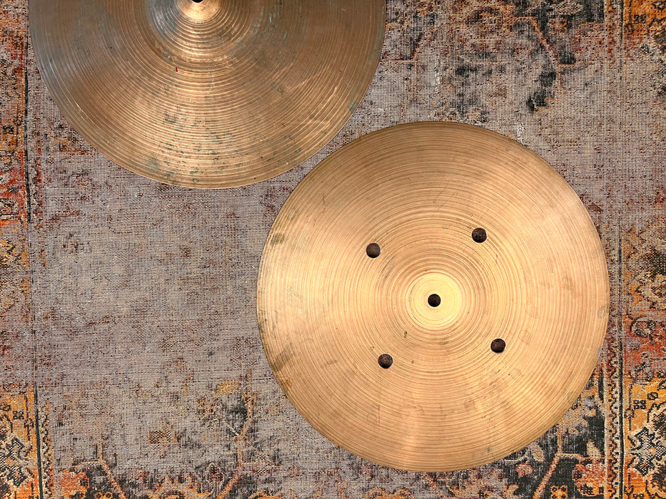 VINNIE COLAIUTA Vintage 1970s Zildjian QUICK BEAT 14” Hihats 1044 1412 g