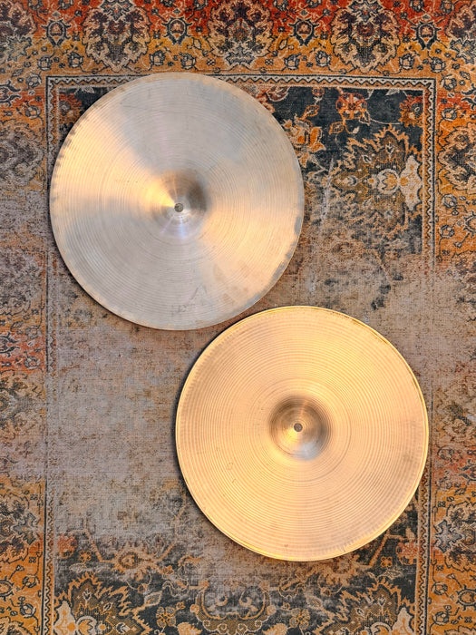 1960s Vintage Zildjian 15” EARLY New Beat Hihats 972 1340 g Sound Incredible 50+ Years Old!