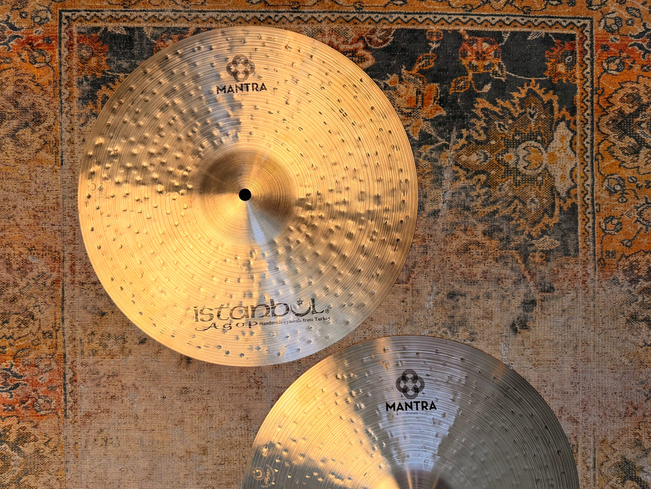 Istanbul AGOP MANTRA 15” Hihats IMMACULATE Shape! COMPLEX Light 15s”! 972 1154 g Harder To Find!