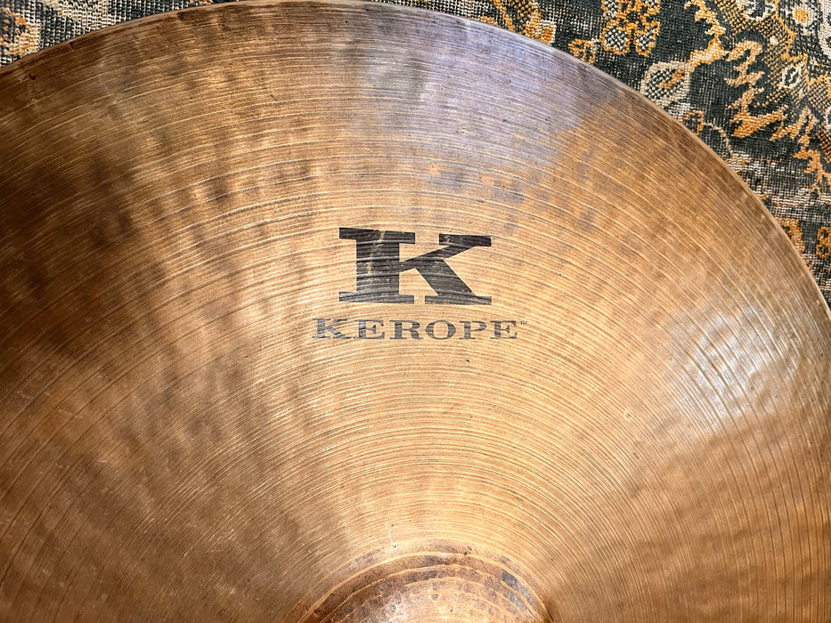 Zildjian KEROPE 22” Ride Crash SUPER DARK & DRY 2471 g GORGEOUS! The ORIGINAL! Deep & Dark