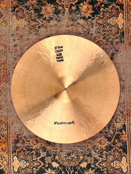GLOWING Masterwork JAZZ MASTER 20” Paper Thin Crash Ride 1426 g MINT! Gorgeous! Responsive