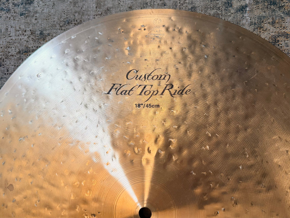 RARE Zildjian K CUSTOM Flat Ride 18” TIGHT FOCUSED CONTROLLED! Very Defined! 1710 g