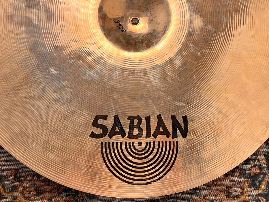Rare Vintage SABIAN BRILLIANT HH Hand Hammered 22” Heavy Ride 3938 g CANADIAN K Dark SMOOTH