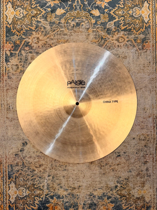 ULTRA RARE 1979 Vintage Paiste 602 18” CHINA TYPE Pang Swish SUPER CLEAN! Iconic Exotic Tone! 1496 g