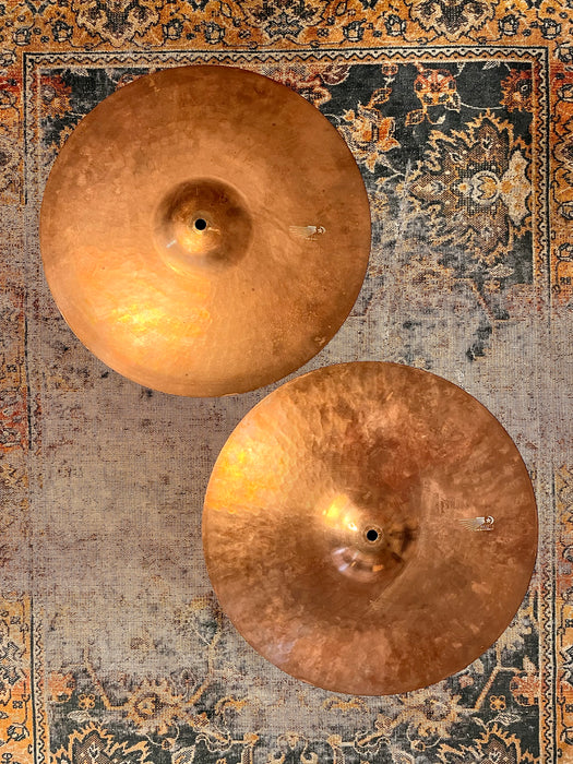ULTRA RARE Vintage PAISTE ORIGINAL GIANT BEAT 15” Hihats 914 1040 g PRE SERIAL White Label! Bonham
