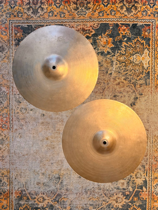 1960s Vintage Zildjian 14” Hihats PAPER THIN 768 839 g AMAZING PAIR! Light Complex Hand Hammered
