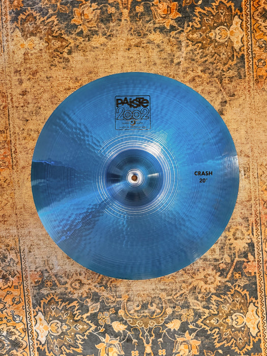 Unique Paiste ONE Of A KIND Custom Blue 2002 15" Sound Edge Hihats, 19" Crash, 20" Crash SET... With Black Labels!!!!!!!