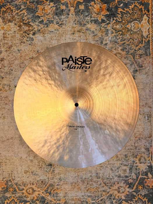 Paiste MASTERS Dark Crash 18” Gorgeous PAPER THIN Dark Complex at 1295 g Don’t Pay $550 For A Guess