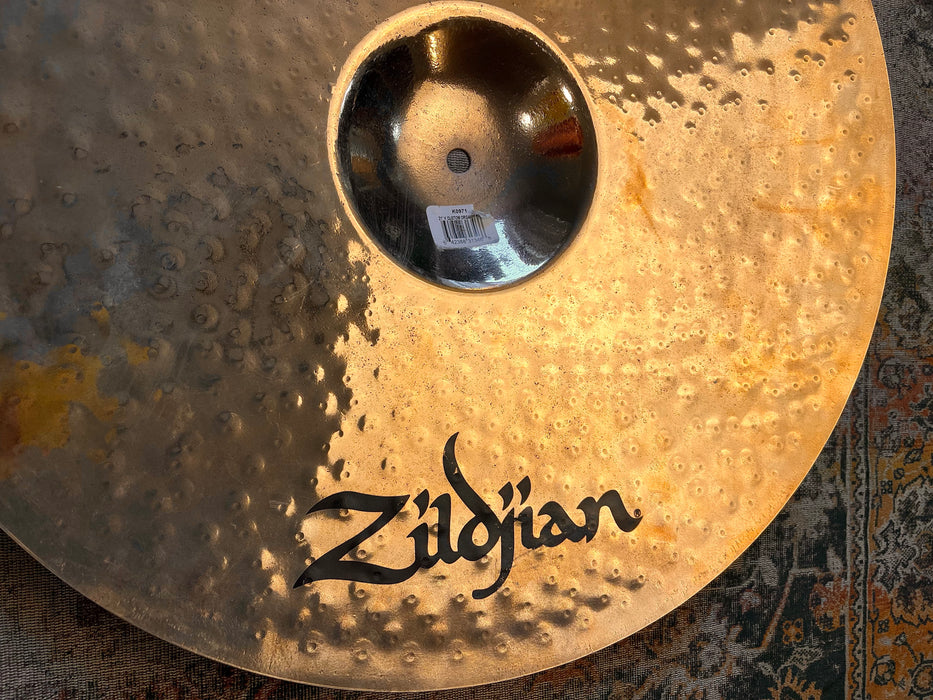 Zildjian K CUSTOM ORGANIC Ride 21” 2622 g DRY w RAW TOP & BRILLIANT UNDERSIDE! Why Pay $540?