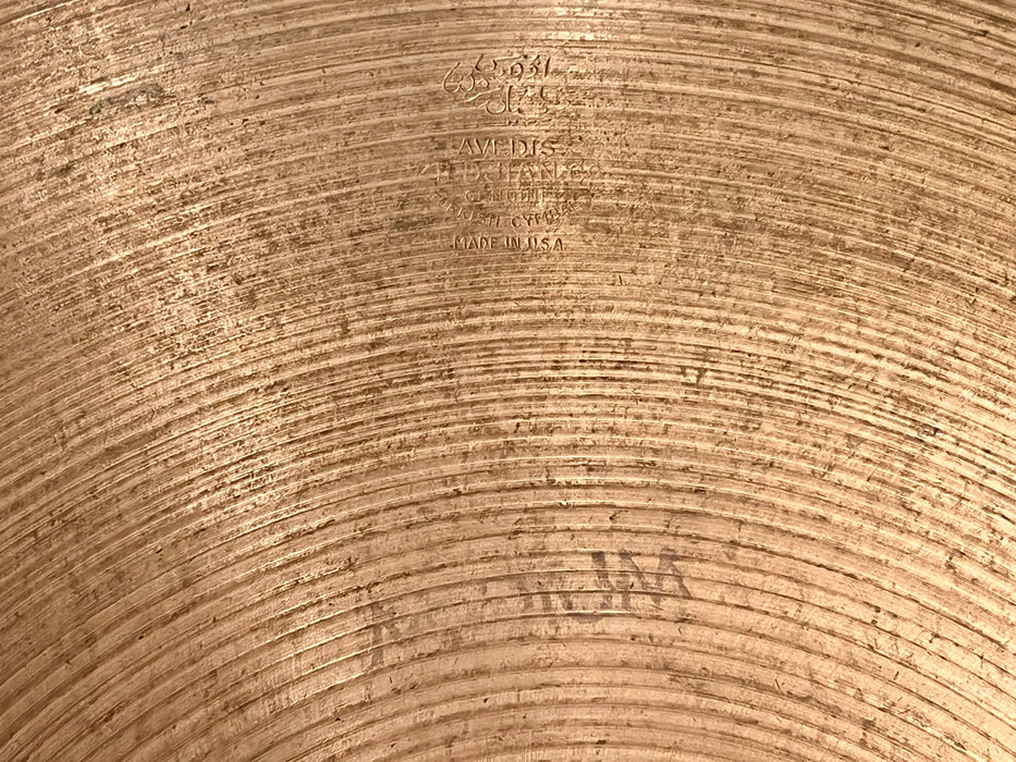 Vintage Early 1960s Zildjian 18” Light Crash Ride Sizzle 1588 g Factory Stamped “MEDIUM” ALL 6 RIVETS