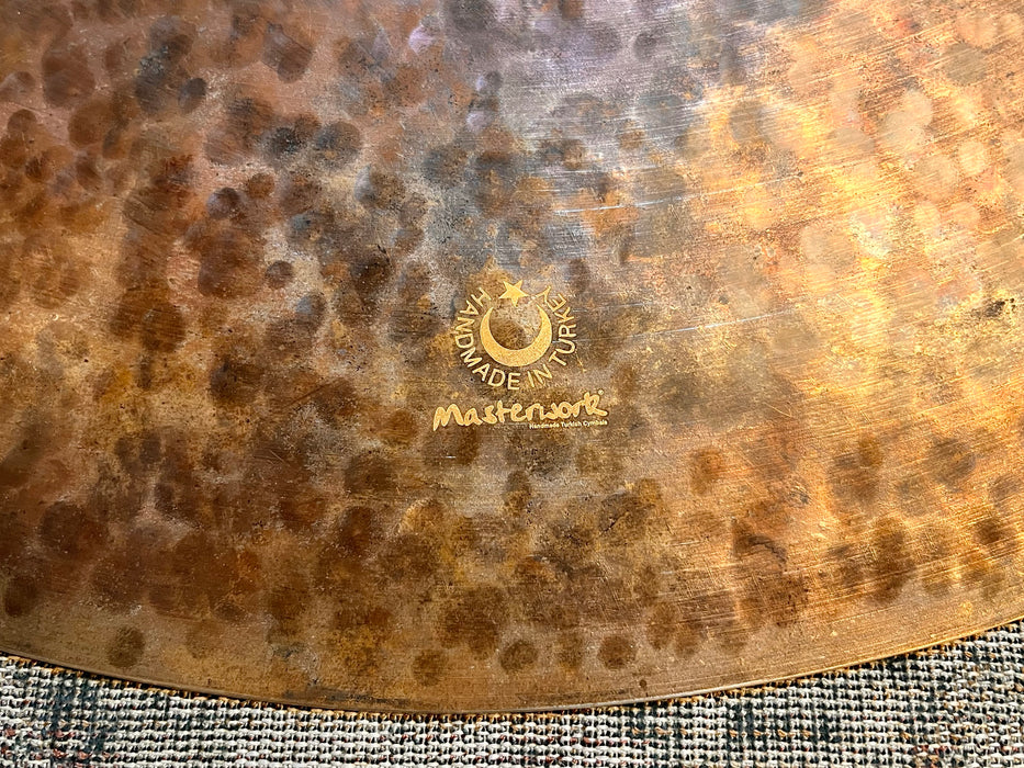 Unique TURK Style Masterwork Flat Ride Sizzle 20” w Tambourine Jingles 1564 g Flat EFFECTS!