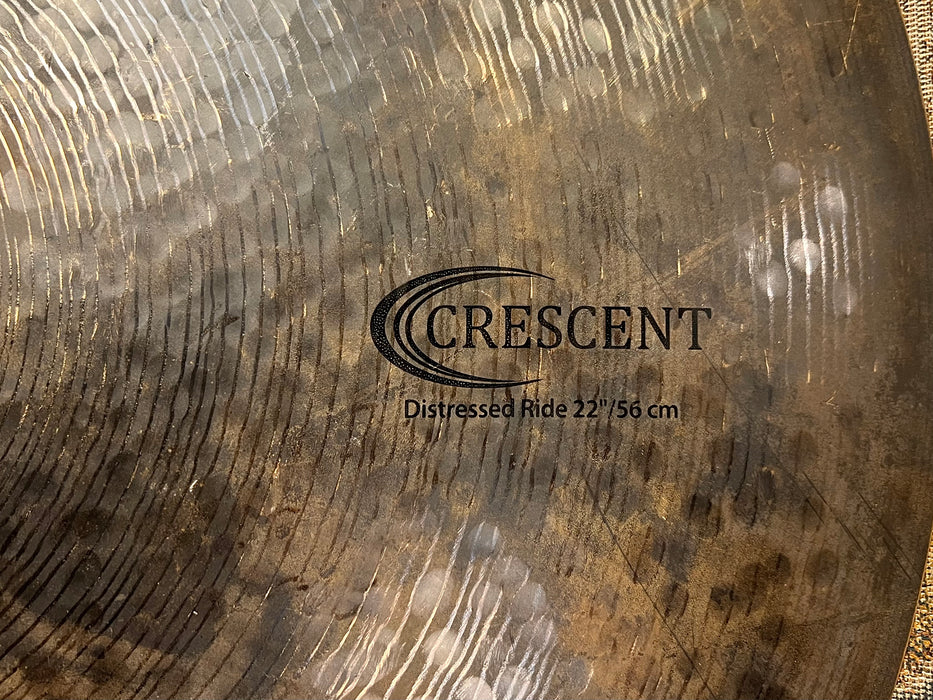 DISCONTINUED DRY Sabian 22” HH CRESCENT DISTRESSED Ride 2814 g PERFECT