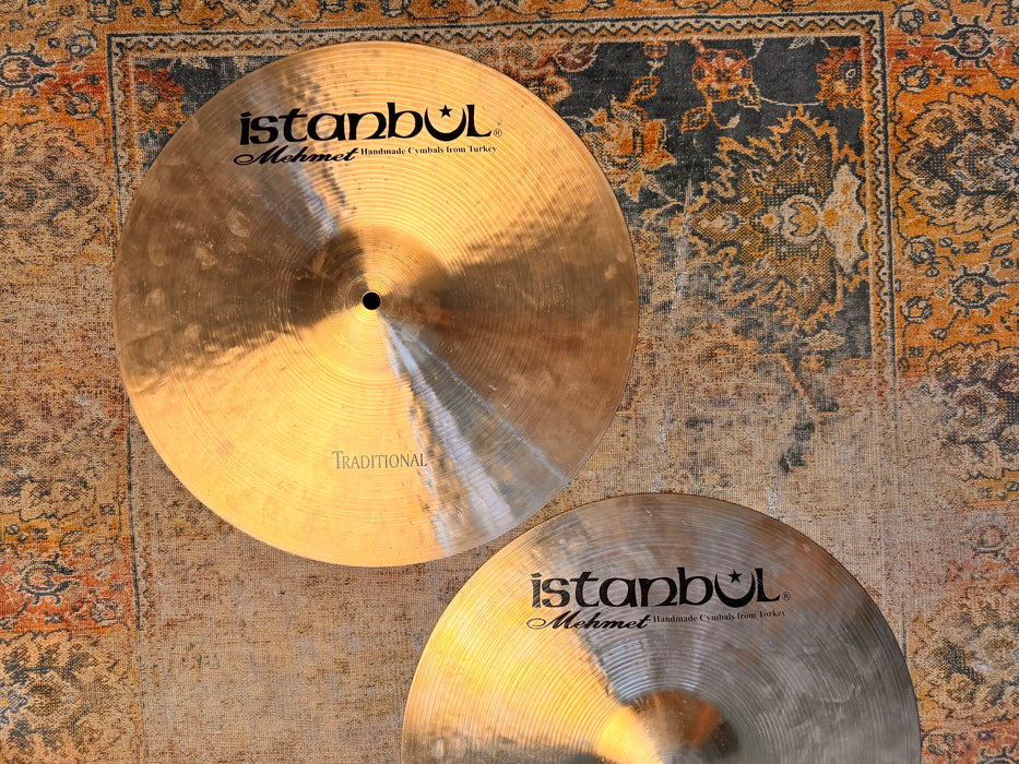 Rare Istanbul Mehmet TRADITIONAL 16” Hihats DARK WARM Massive Tone! 1422 1590 g