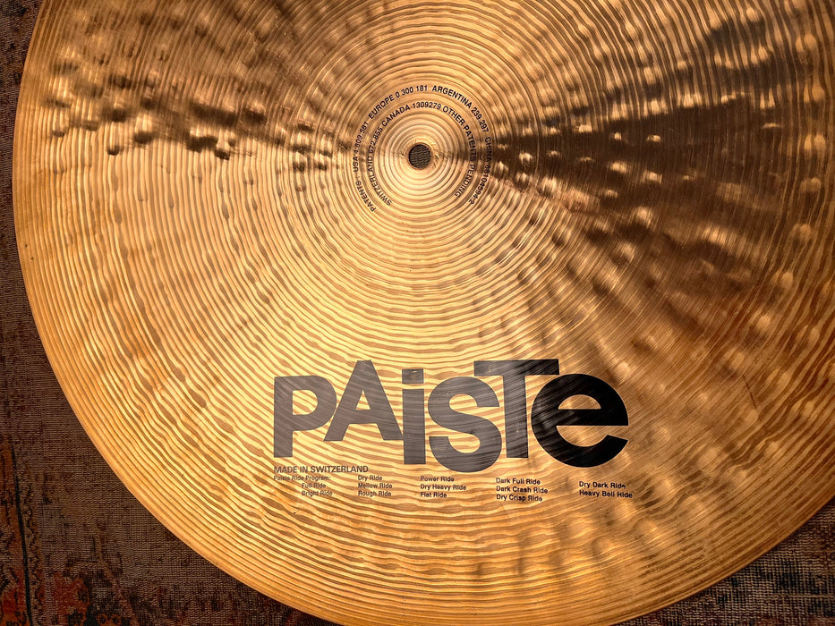 RARE EARLIER PAISTE Signature 20” FLAT RIDE 2474 g Clean Smooth Glassy Controlled Definition! Discontinued