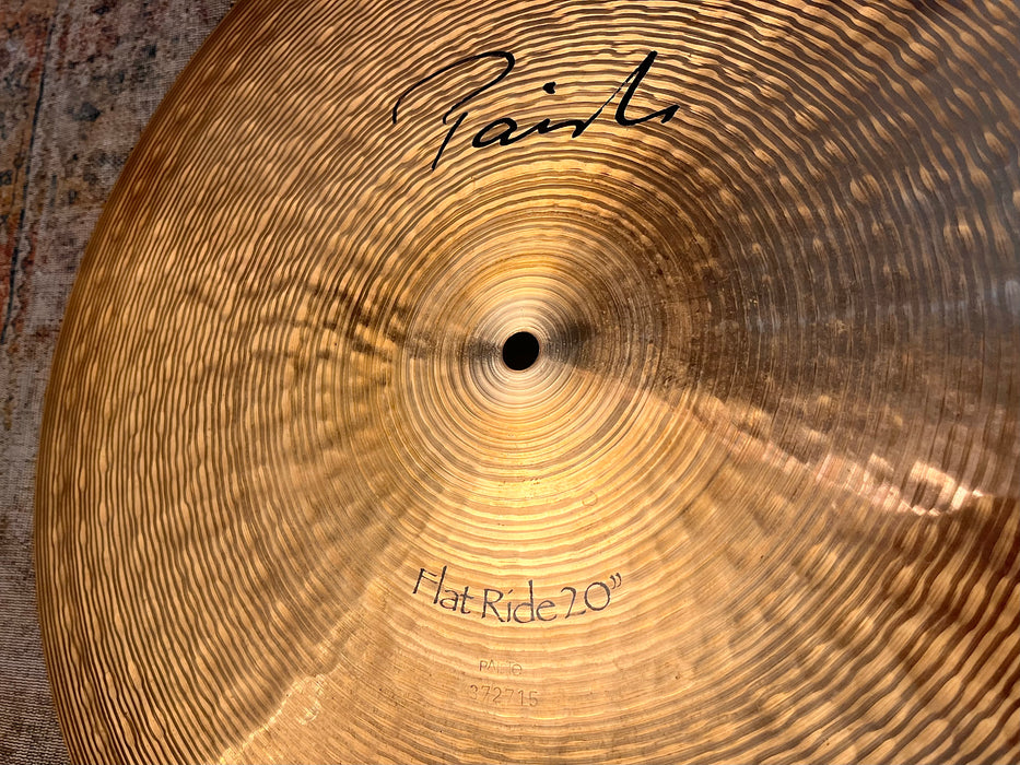 RARE EARLIER PAISTE Signature 20” FLAT RIDE 2474 g Clean Smooth Glassy Controlled Definition! Discontinued